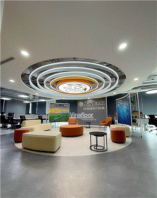 Công Trình Sàn Nhựa Tại Maybank Office