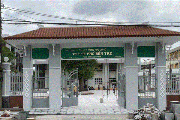 Công trình sàn thể thao tại Trường THCS Bến Tre